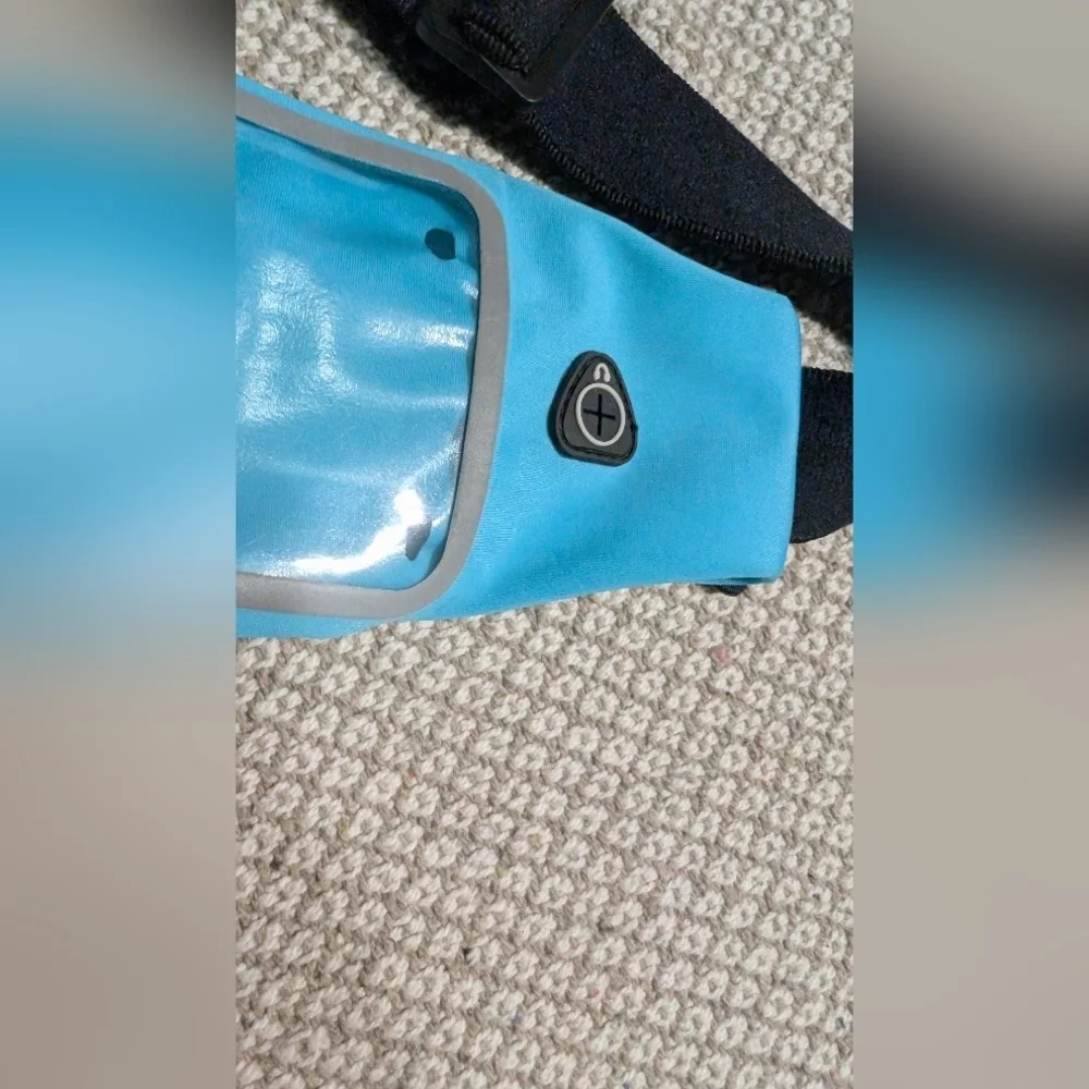 Stylish Teal Phone Case with Black Strap